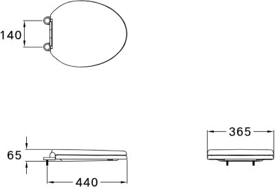 C90055(HM) ฝารองนั่ง ROUND BOWL (SOFT CLOSE)