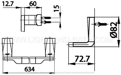 CT0112 ราวแขวนผ้า ยาว 60 ซม. รุ่น GLACIER