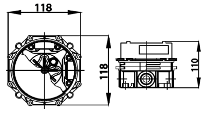 CT519A ชุดฐานสำหรับวาล์วฝังผนัง รุ่น COTTO PROs