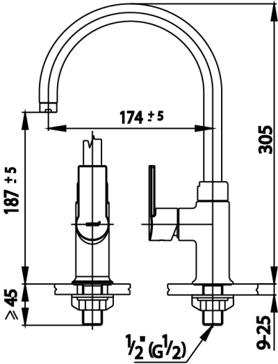 CT1117ALC(HM) ก๊อกอ่างซิงค์แบบก้านโยก รุ่น ALTO