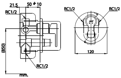 CT2152AV วาล์วผสมเปิด-ปิดน้ำแบบก้านโยก รุ่น ALTO