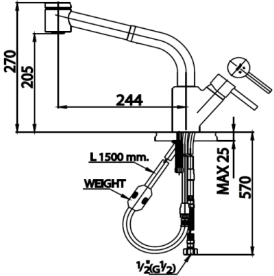 CT2078A ก๊อกผสมอ่างซิงค์แบบก้านโยก 2 ฟังก์ชั่น รุ่น ANTHONY
