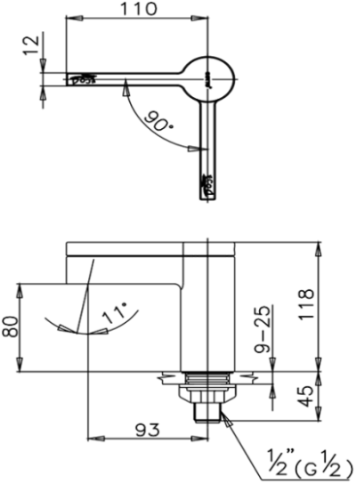 CT1052 ก๊อกเดี่ยวอ่างล้างหน้า รุ่น ECO