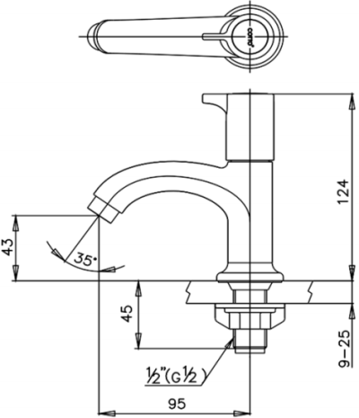 CT1086C27(HM) ก๊อกเดี่ยวอ่างล้างหน้า รุ่น COMO