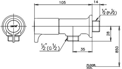 CT1089C27(HM) วาล์วเปิด-ปิดน้ำ รุ่น COMO