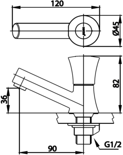 CT1091C26(HM) ก๊อกเดี่ยวอ่างล้างหน้า รุ่น VILLA