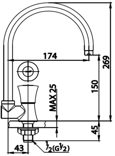 CT1094C26(HM) ก๊อกอ่างซิงค์ รุ่น VILLA
