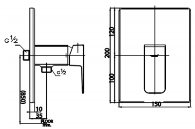 CT1173A#GRM วาล์วเปิด-ปิดน้ำแบบก้านโยก รุ่น SONATA