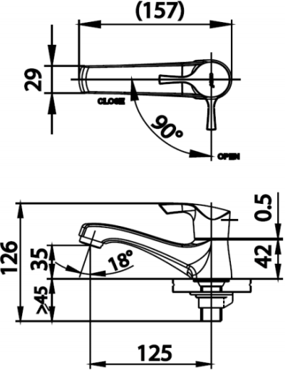 CT1207(HM) ก๊อกเดี่ยวอ่างล้างหน้า