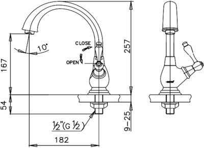 CT137C17(HM) ก๊อกอ่างซิงค์ รุ่น CLASSIC