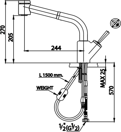 CT2078J ก๊อกผสมอ่างซิงค์แบบก้านโยก 2 ฟังก์ชั่น รุ่น ANTHONY-J