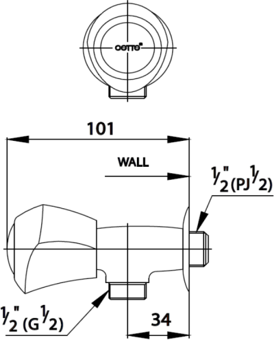 CT190C11(HM) วาล์วเปิด-ปิดน้ำ รุ่น NEW CENTURY