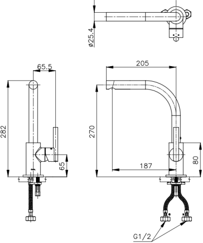 CT2313AY ก๊อกผสมอ่างล้างหน้าแบบก้านโยกทรงสูง รุ่น OVAL