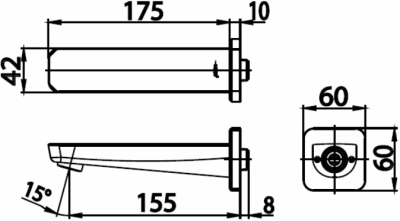 CT617 ปากก๊อกลงอ่างอาบน้ำ 1/2 นิ้ว รุ่น SCIROCCO