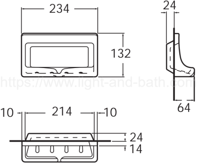 TF-9000-WT ที่วางสบู่ รุ่น STANDARD