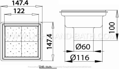 CT649H(HM) ตะแกรงน้ำทิ้งกันกลิ่น(ANTI-BACTERIA)สำหรับท่อ PVC ขนาด 2 นิ้ว
