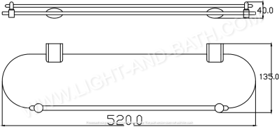 CT0221(HM) หิ้งกระจก รุ่น CURVE