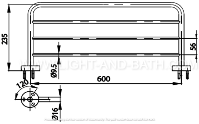 CT0152(HM) ราวแขวนผ้า ยาว 60 ซม. รุ่น NEW HOTEL