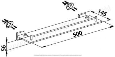 CT0211(HM) หิ้งกระจก รุ่น CUBE