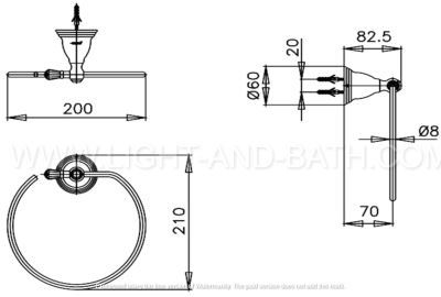CT043ST(HM) ห่วงแขวนผ้า รุ่น CLASSIC CRYSTAL