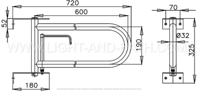 CT754 ราวทรงตัวแบบสวิงสำหรับโถสุขภัณฑ์