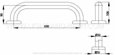 CT750(HM) ราวทรงตัว ยาว 60 ซม.