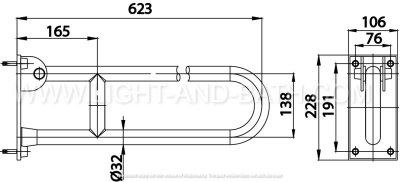 CT0192#DG พนักแขนแบบพับเก็บได้ สีเทาเข้ม รุ่น SOFT