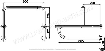 CT0167 ราวทรงตัว สำหรับโถปัสสาวะชาย รุ่น NATURA