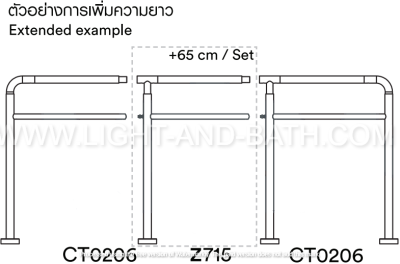 Z715 ข้อต่อสำหรับราวพยุงตัวนอกอาคาร รุ่น NATURA SCAPE