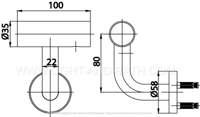 Z708 ตัวปิดราวจับด้านขวา รุ่น NATURA LIVING