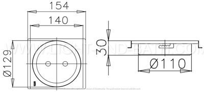 CT650U2(HM) ฝาปิดบ่อเกรอะสแตนเลสฝาเรียบ (หน้าแปลน 5.5 นิ้ว)