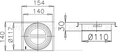 CT650U1(HM) ฝาปิดบ่อเกรอะสแตนเลสฝาเว้า (หน้าแปลน 5.5 นิ้ว)
