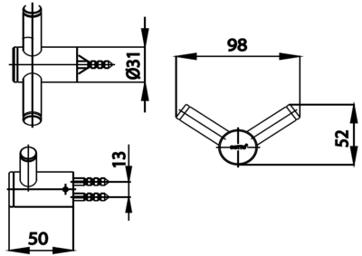 CT740(HM) ขอแขวนผ้า รุ่น LETO