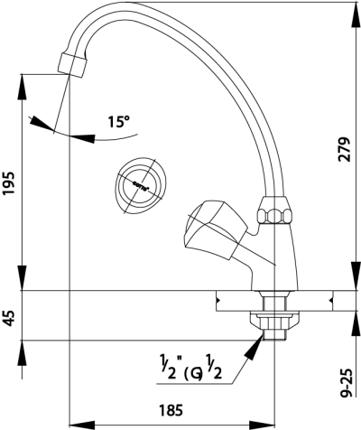 CT186C11(HM) ก๊อกอ่างซิงค์ รุ่น NEW CENTURY