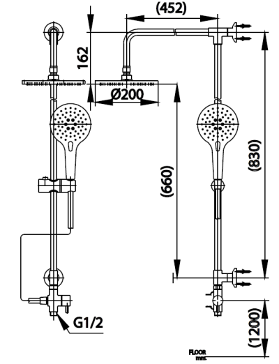 CT623Z94Z88 ชุดฝักบัวยืนอาบ ประกอบด้วยฝักบัวก้านแข็งขนาด 8 นิ้ว และฝักบัวสายอ่อน 3 ฟังก์ชั่น (ปุ่มกดเปลี่ยนฟังก์ชั่น)