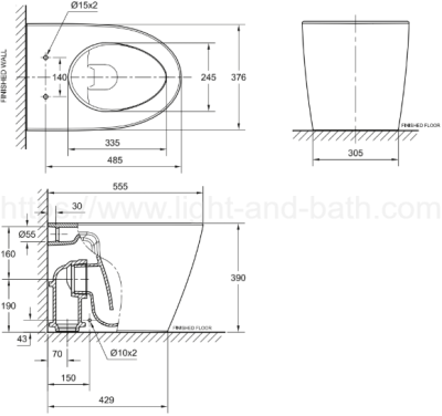 TF-3229P-WT-0 สุขภัณฑ์ แบบตั้งพื้น รุ่น ACACIA EVOLUTION