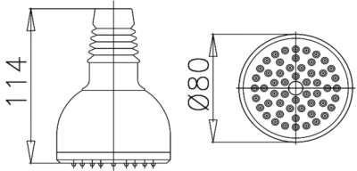 Z53V(HM) หัวฝักบัวก้านแข็ง 1 ฟังก์ชั่น