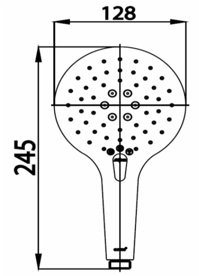 Z88V(HM) หัวฝักบัว 3 ฟังก์ชั่น (ปุ่มกดเปลี่ยนฟังก์ชั่น)