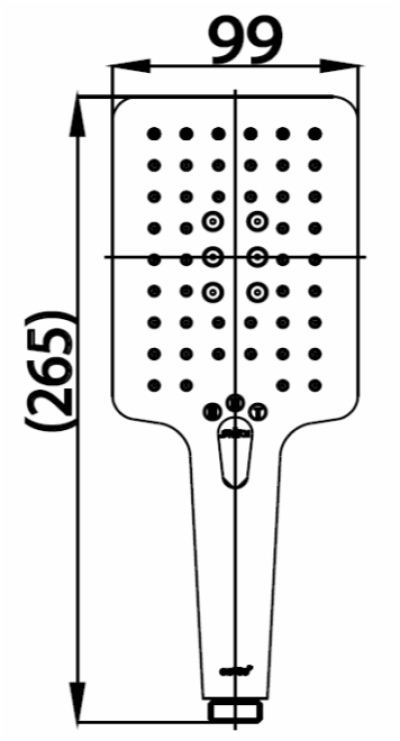 Z89V(HM) หัวฝักบัว 3 ฟังก์ชั่น(ปุ่มกดเปลี่ยนฟังก์ชั่น)