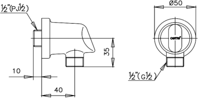CT600#BL(HM) ข้อต่อฝักบัวสายอ่อน