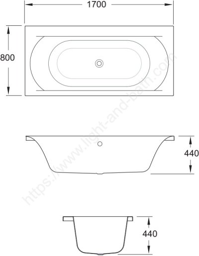 TF-70130-WT อ่างอาบน้ำธรรมดา รุ่น MOMENT