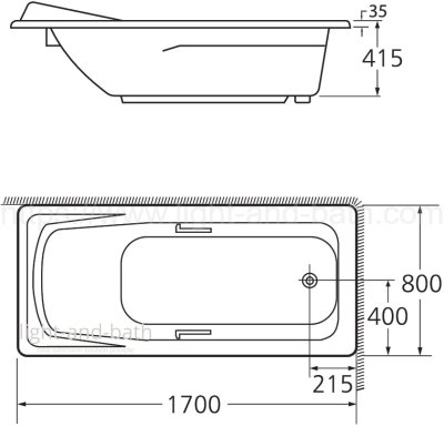TF-7120-WT อ่างอาบน้ำธรรมดา รุ่น TONCA