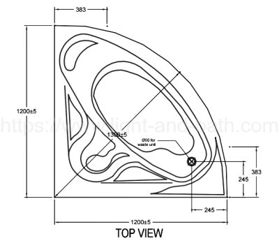 TF-7160-WT อ่างอาบน้ำธรรมดา รุ่น TROPICANA