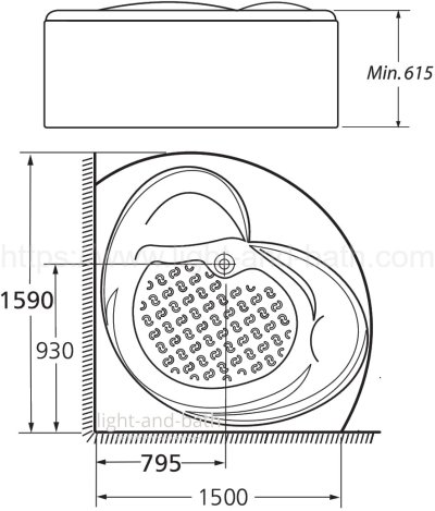 TF-7170-WT อ่างอาบน้ำธรรมดา รุ่น SAVONA CORNER