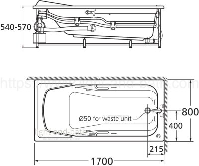 TF-7220100-WT อ่างอาบน้ำวน รุ่น TONCA