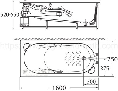 TF-7230100-WT อ่างอาบน้ำวน รุ่น EUROPA