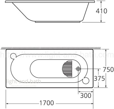 TF-8151-WT อ่างอาบน้ำธรรมดา รุ่น SATURN-L
