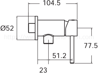 A-TJ66-10 ก๊อกน้ำเย็นยืนอาบ แบบติดผนัง รุ่น TUBO