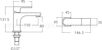 A-J57-10 ก๊อกน้ำเย็นอ่างล้างหน้า รุ่น LOFT