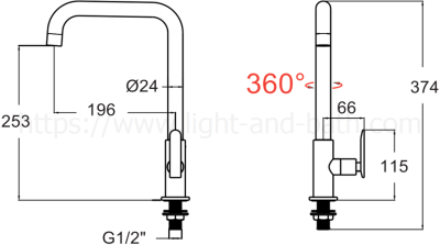 A-K5601 ก๊อกน้ำเย็นอ่างล้างจาน รุ่น SMART
